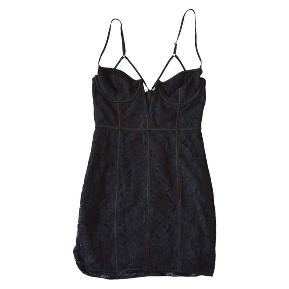 For Love & Lemons Black Lace Mini Dress – Size Small